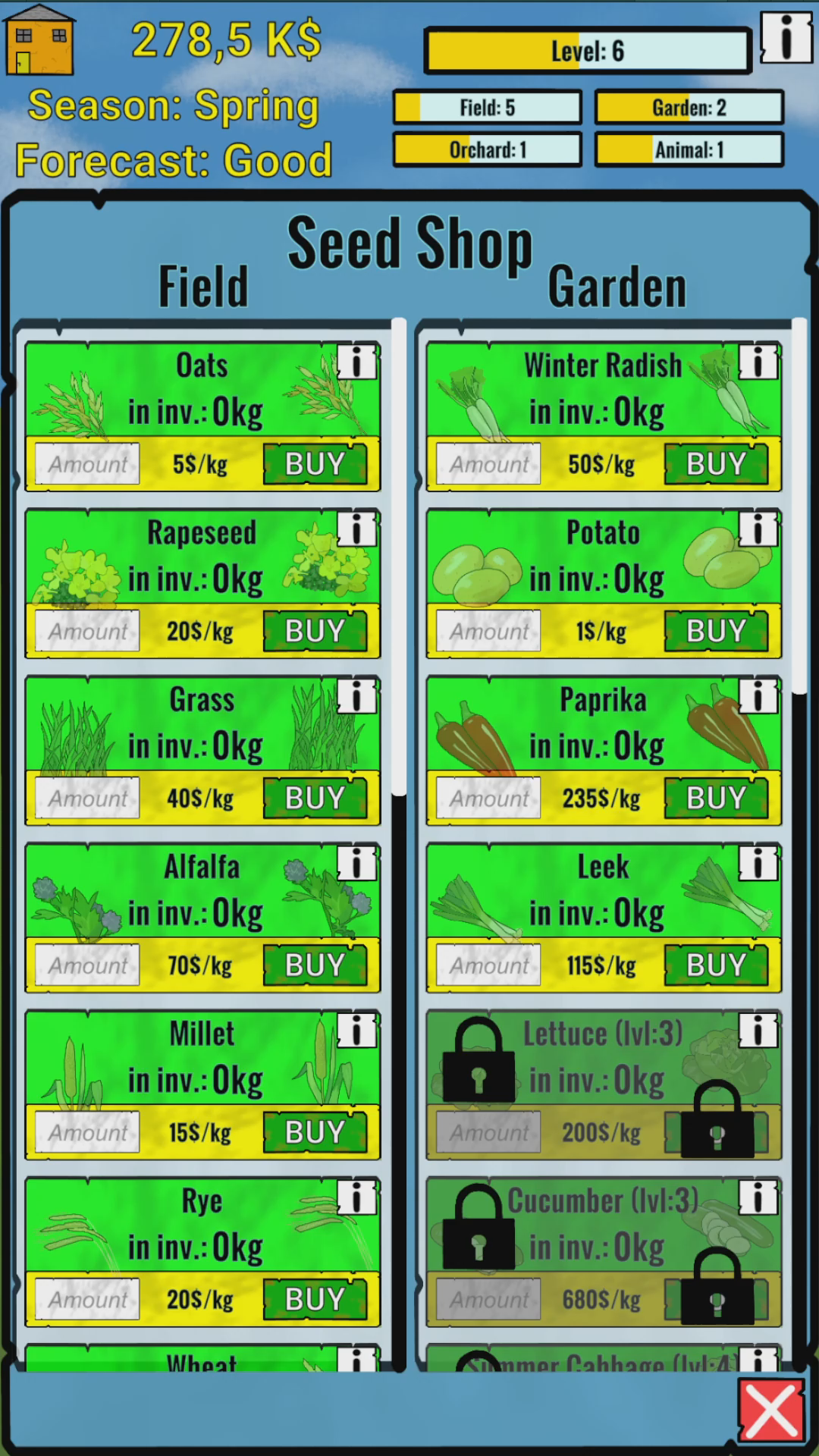 World of Agriculture Game Screenshot