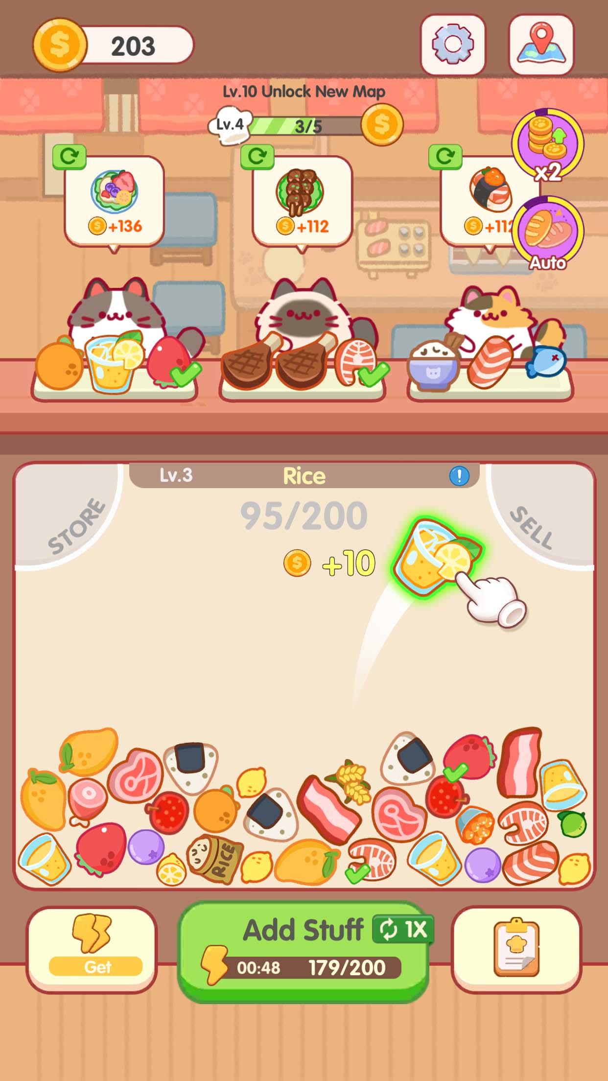 Kitty Chef - Food Merge 遊戲截圖