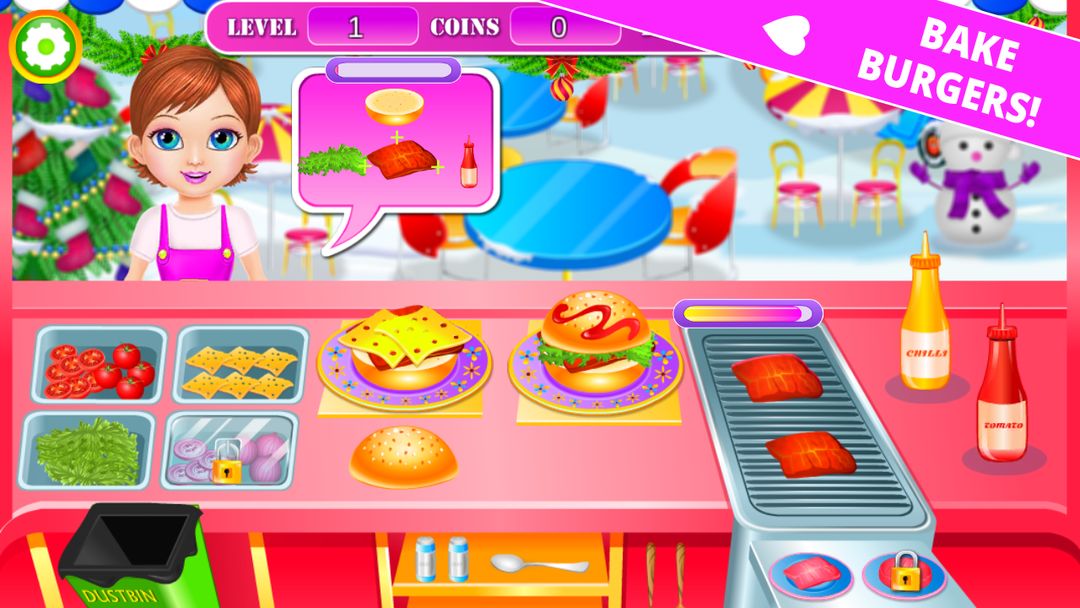거리 음식 주방 요리사 - 요리 게임 게임 스크린 샷