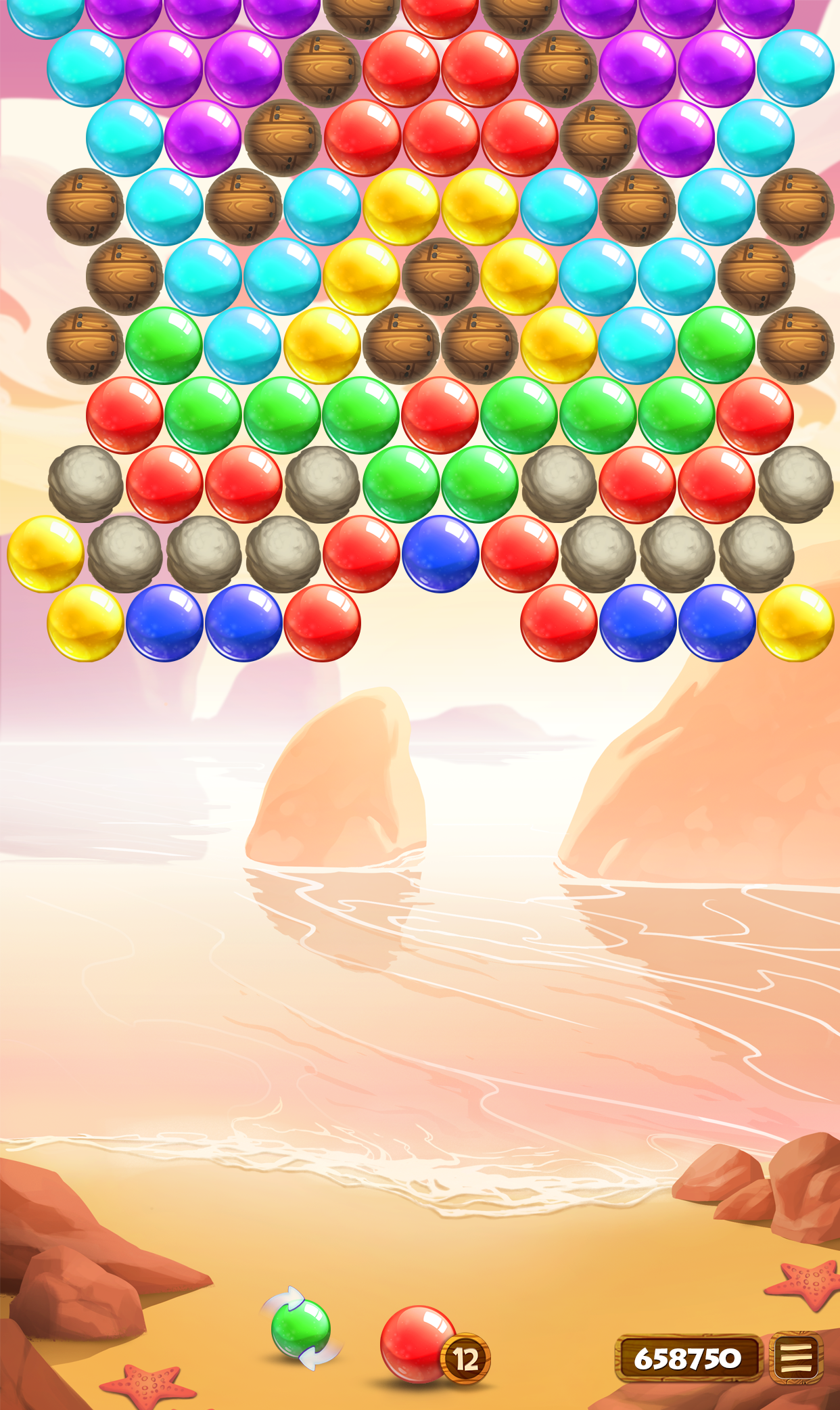 Paradise Pop Bubble Shooter Game Screenshot