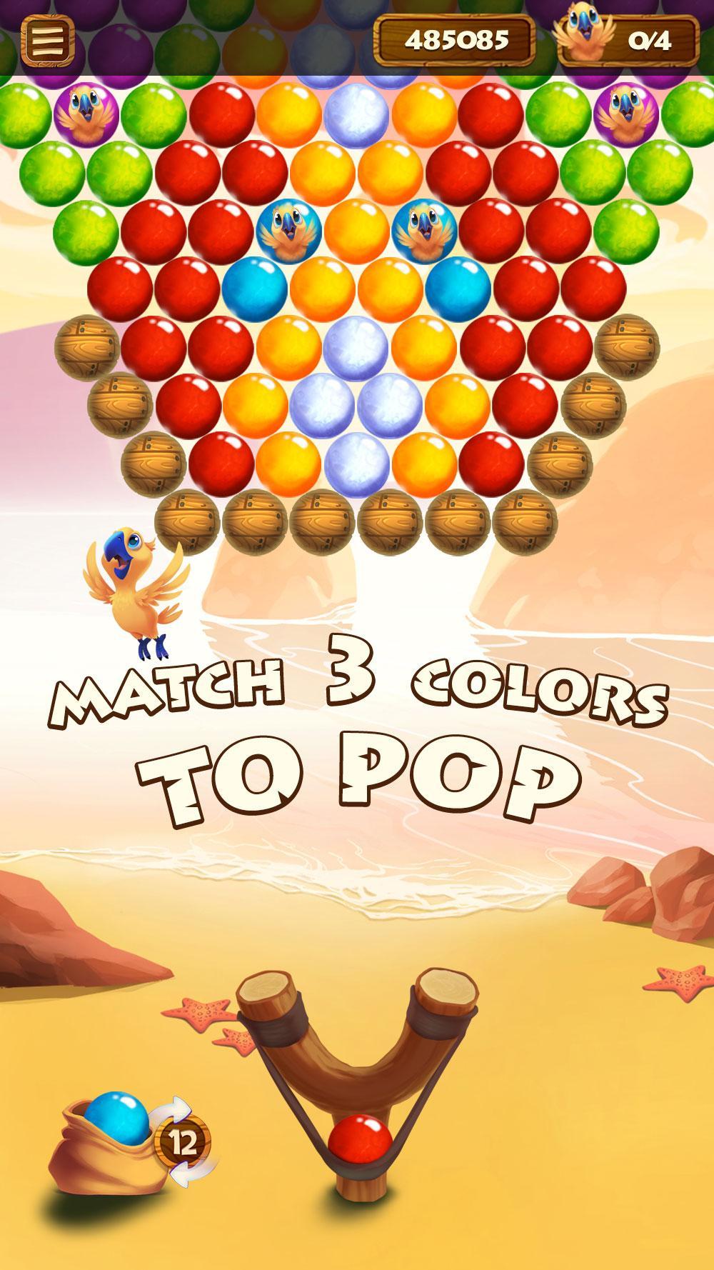 Bubble Shooter Paradise Rescue Game Screenshot