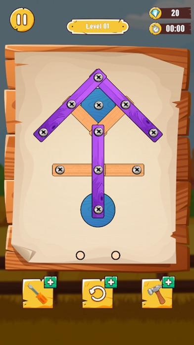 Captura de Tela do Jogo Wood Nuts Unscrew Puzzle Bolts