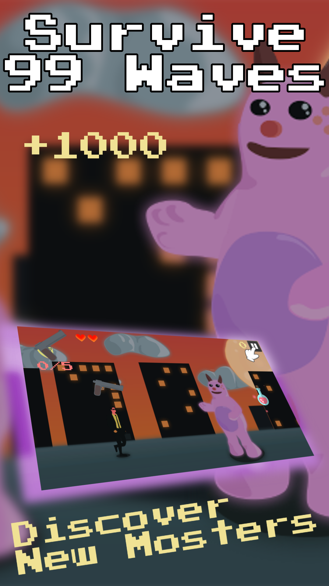 Survive 99 Waves Game Screenshot