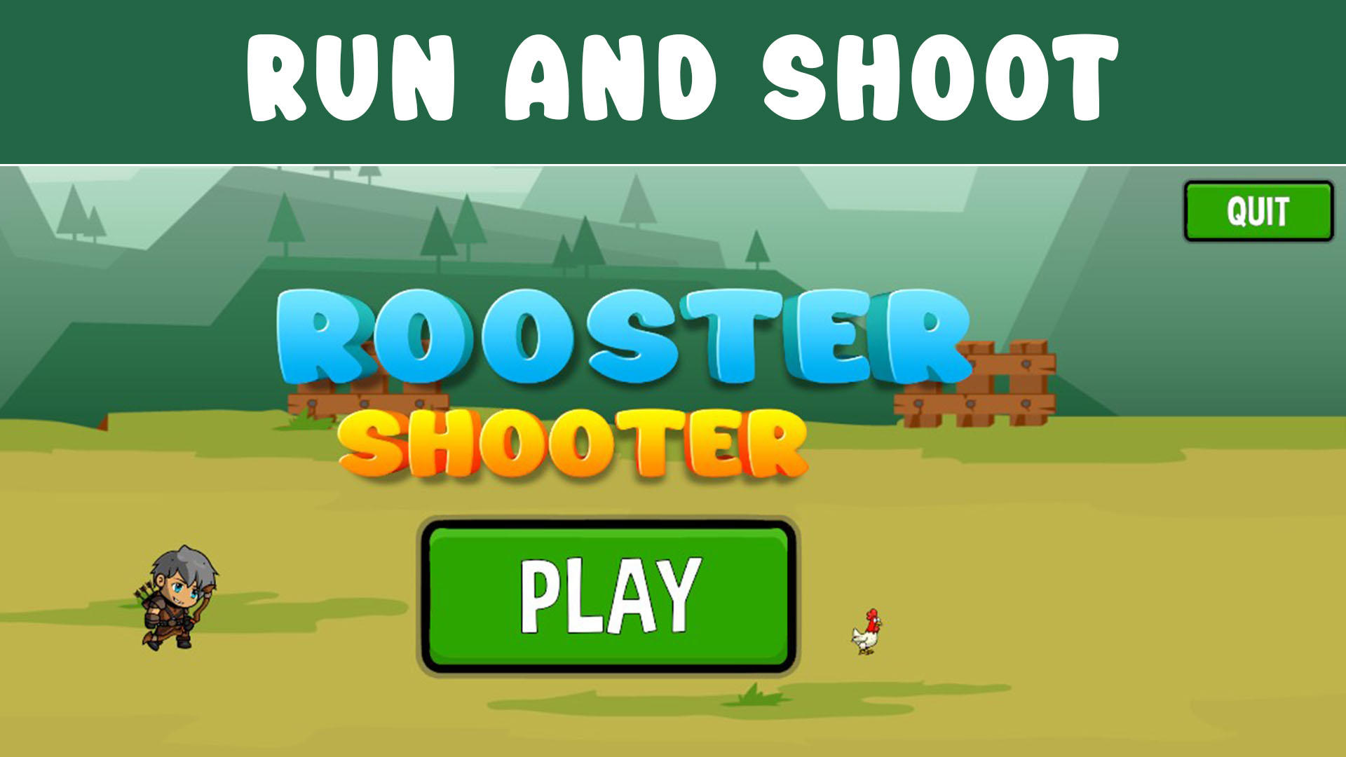 Rooster Shooter: Run and Shoot Game Screenshot