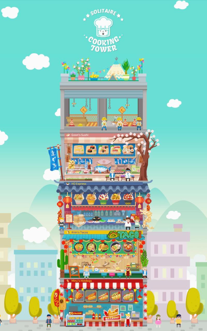 Solitaire Cooking Tower Game Screenshot