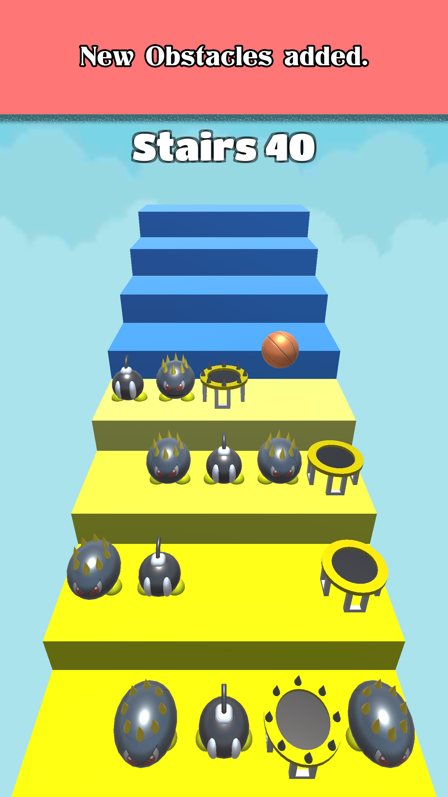 3D Dunk Stairs - Trampoline Hoop Basket Ball Game Screenshot