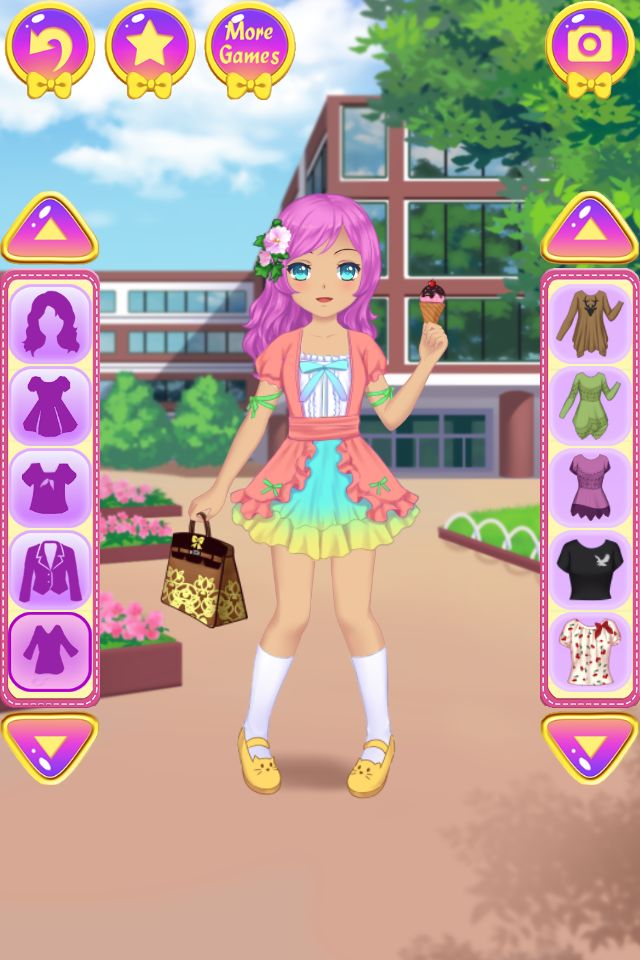 Screenshot of Anime School Dress Up