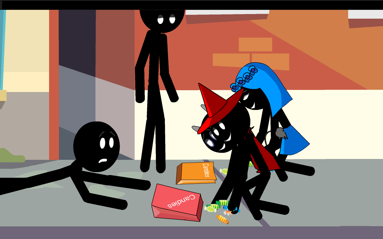 Stickman Halloween Game Screenshot