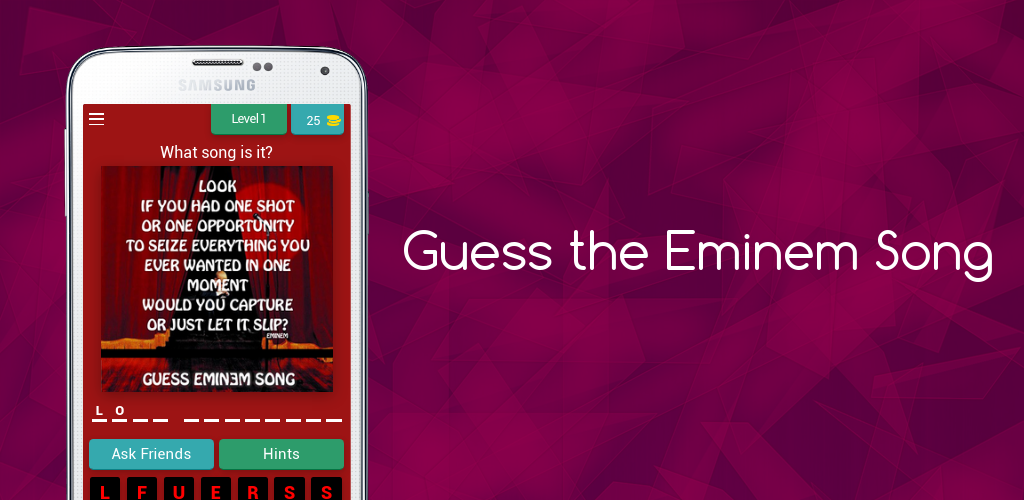 Banner of Guess Eminem Song 