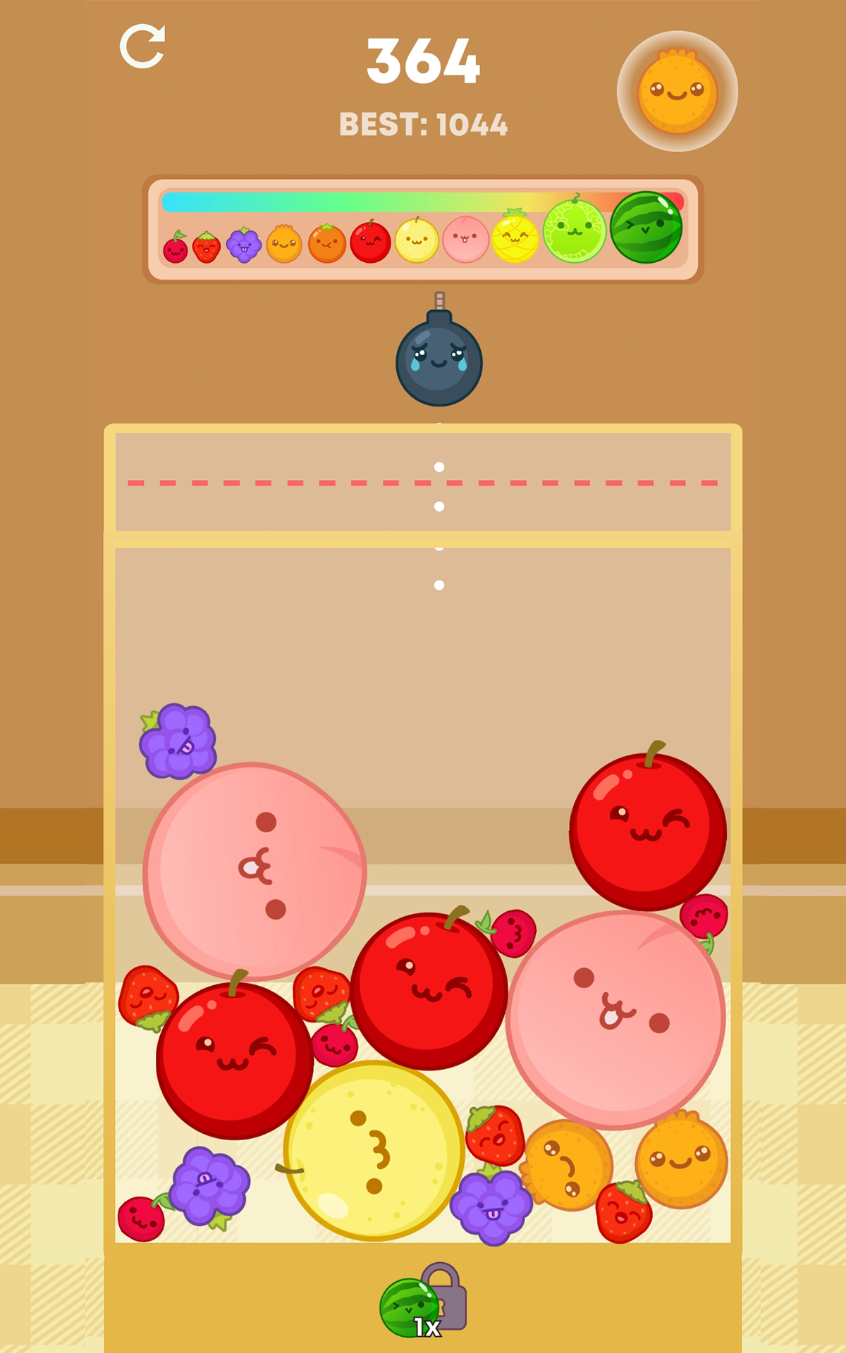 Suika Watermelon Merge Game Screenshot