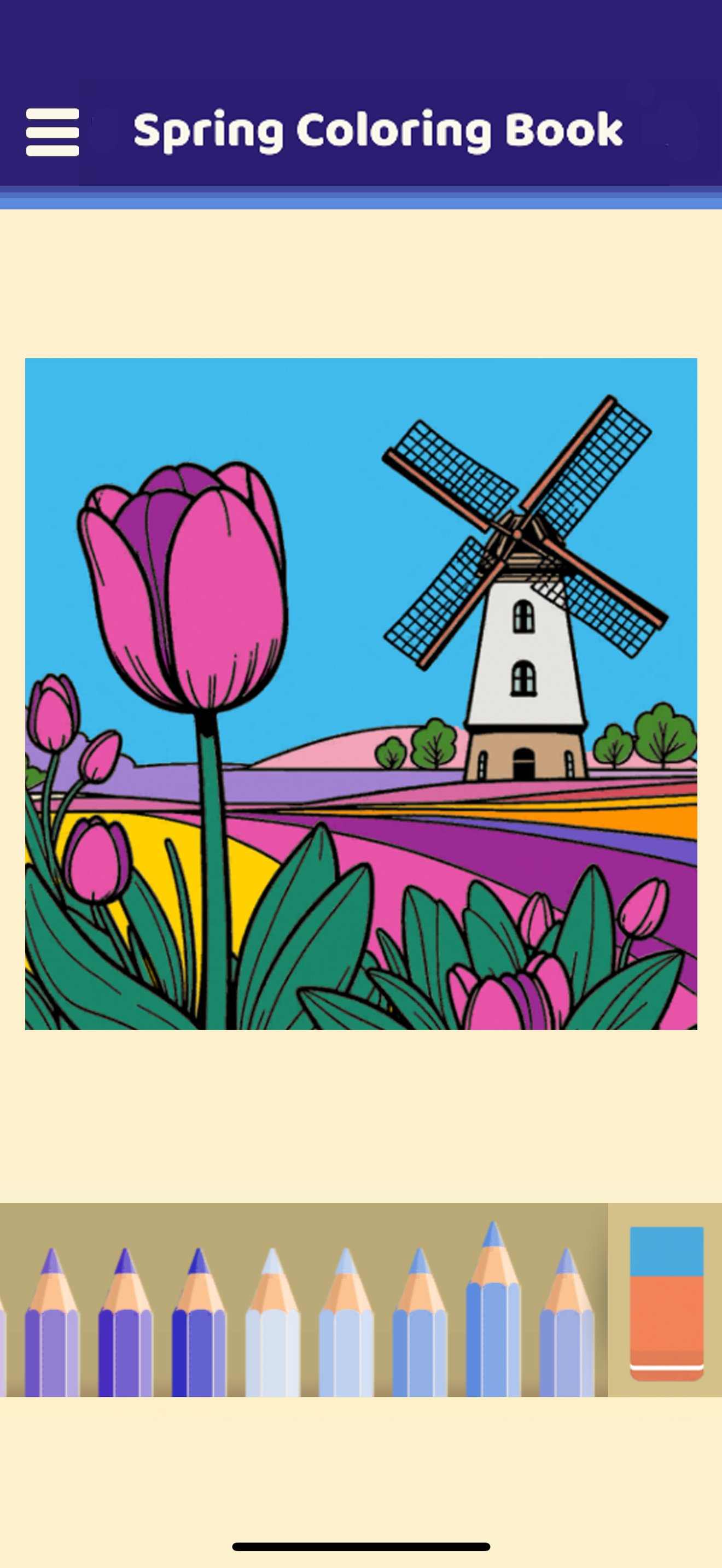 Spring Coloring Book Game Screenshot