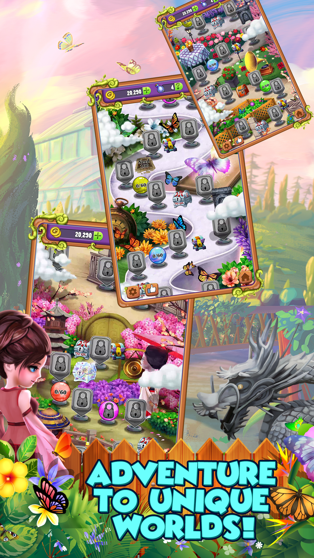 Cuplikan Layar Game Mahjong: Butterfly World