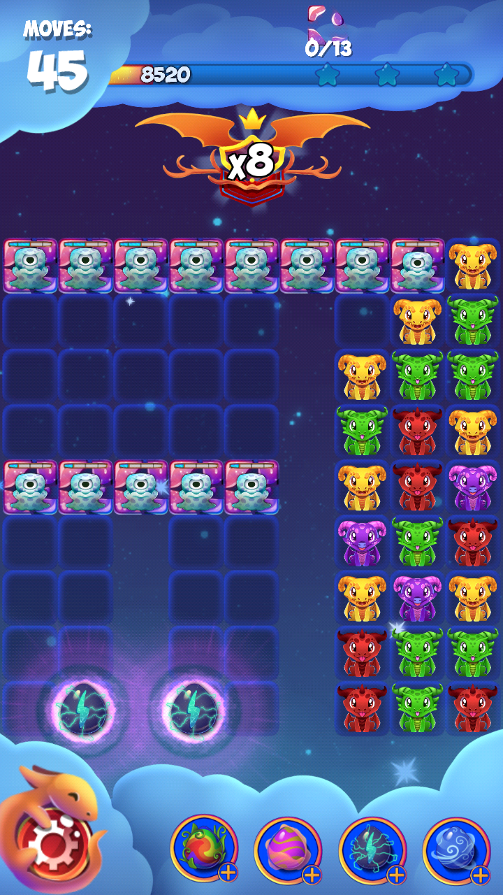 Sky Dragon Stars: Magic Match Game Screenshot