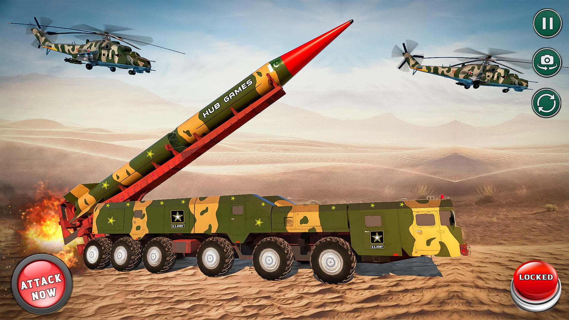 Army missile launcher Game 3d ゲームのスクリーンショット