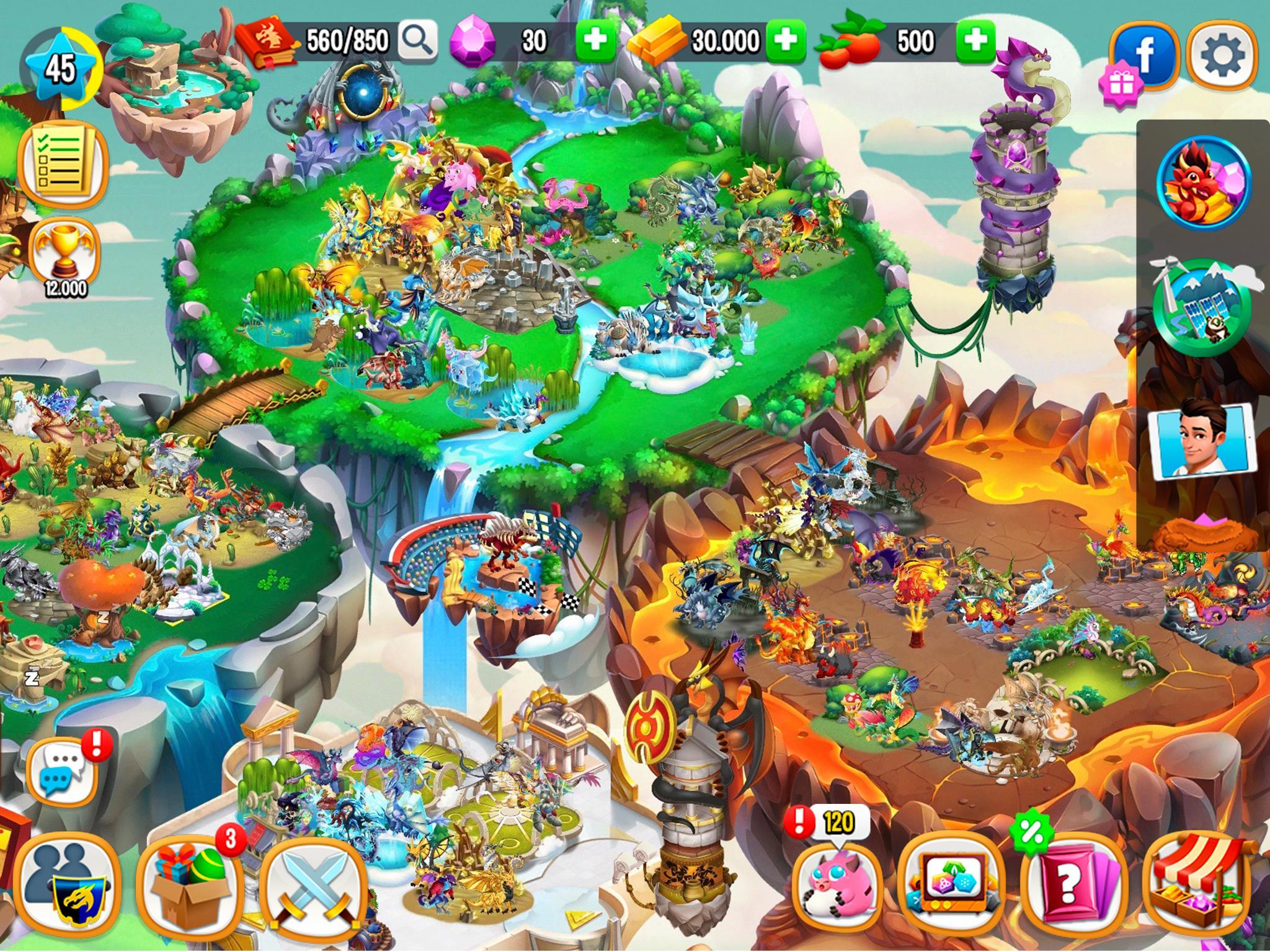 龍城 (Dragon City) 遊戲截圖
