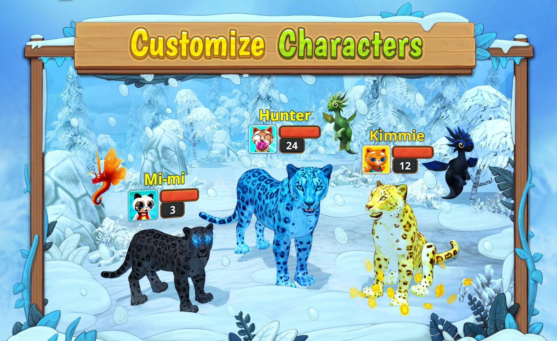 Snow Leopard Family Sim Online Game Screenshot