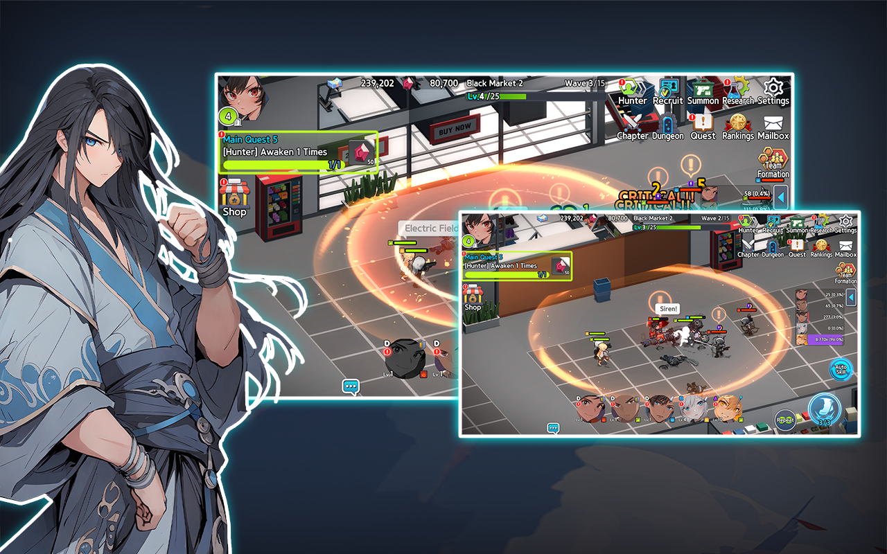 3D Idle RPG: Hunter Party Game Screenshot