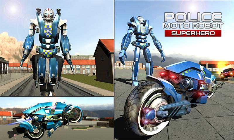 Police Moto Robot Superhero Game Screenshot