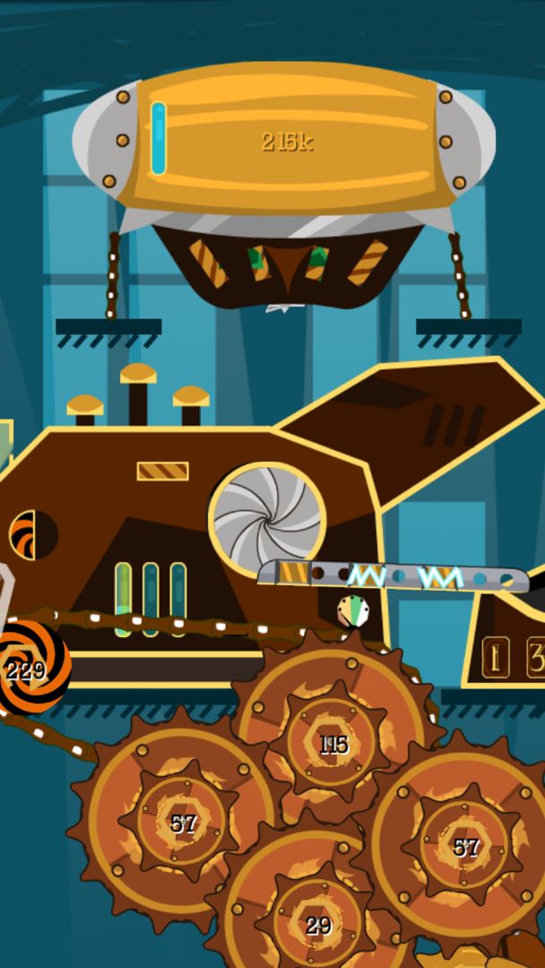 Screenshot of Steampunk Idle Spinner: cogwheels and machines (Unreleased)
