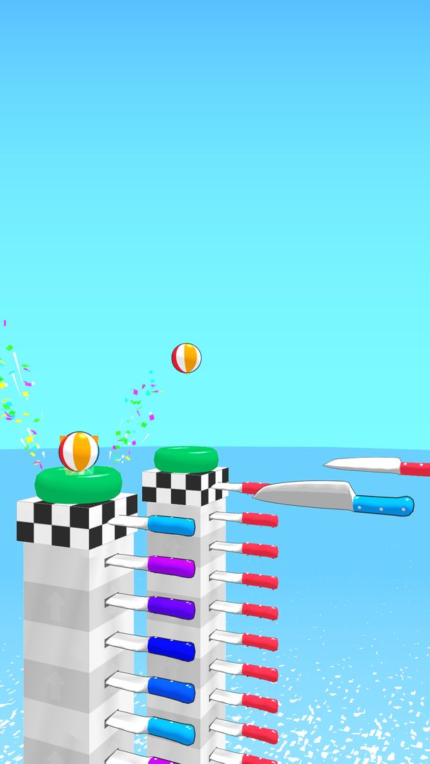 Screenshot of Ball Up: Knife Racing