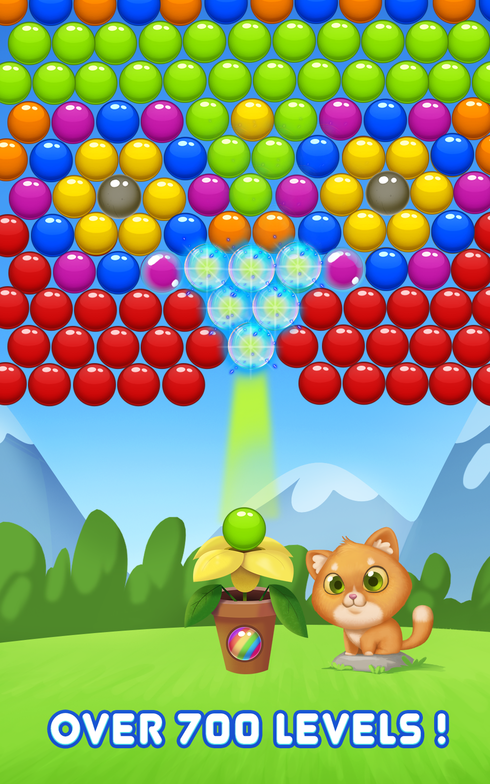 Bubble Shooter Cat Game Screenshot