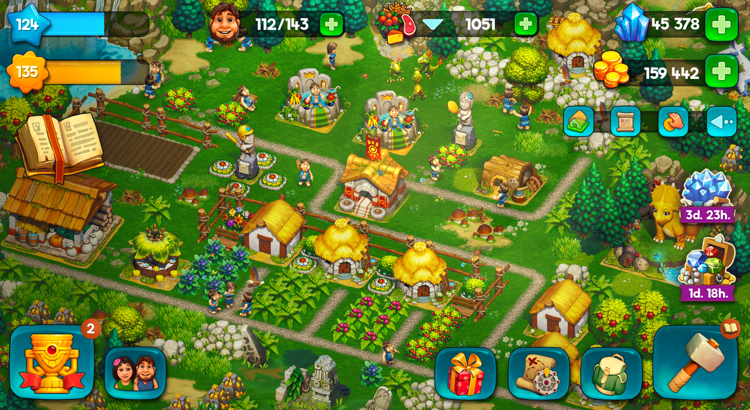 Скриншот игры The Tribez: Build a Village