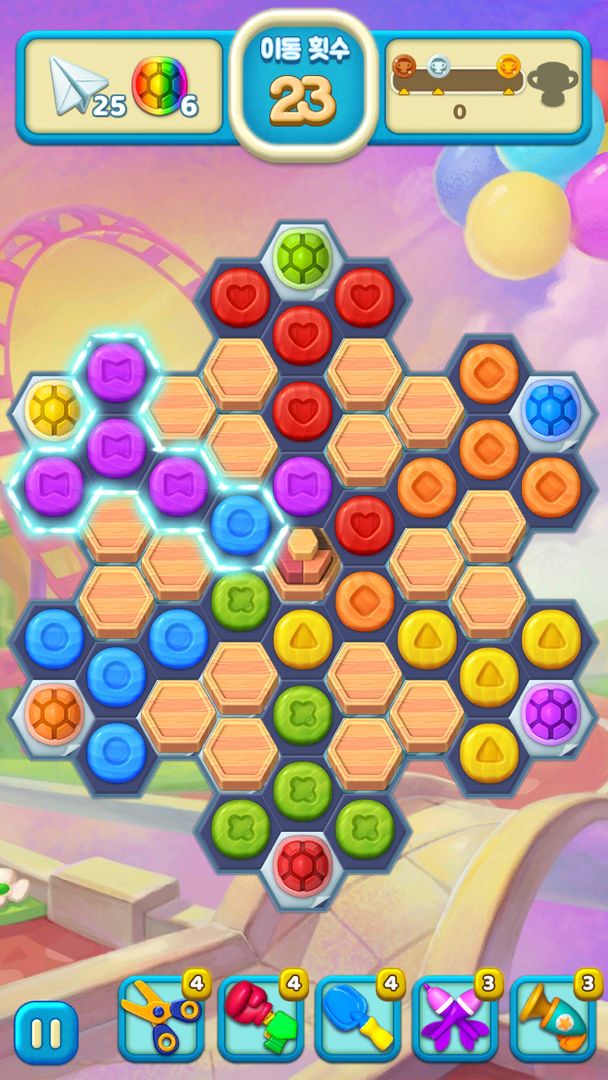 Toy Party Match 3: 六角谜题配对游戏 ภาพหน้าจอเกม