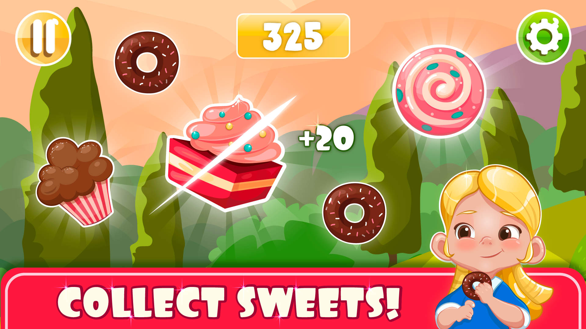 Blondie and Bear sweets Game Screenshot