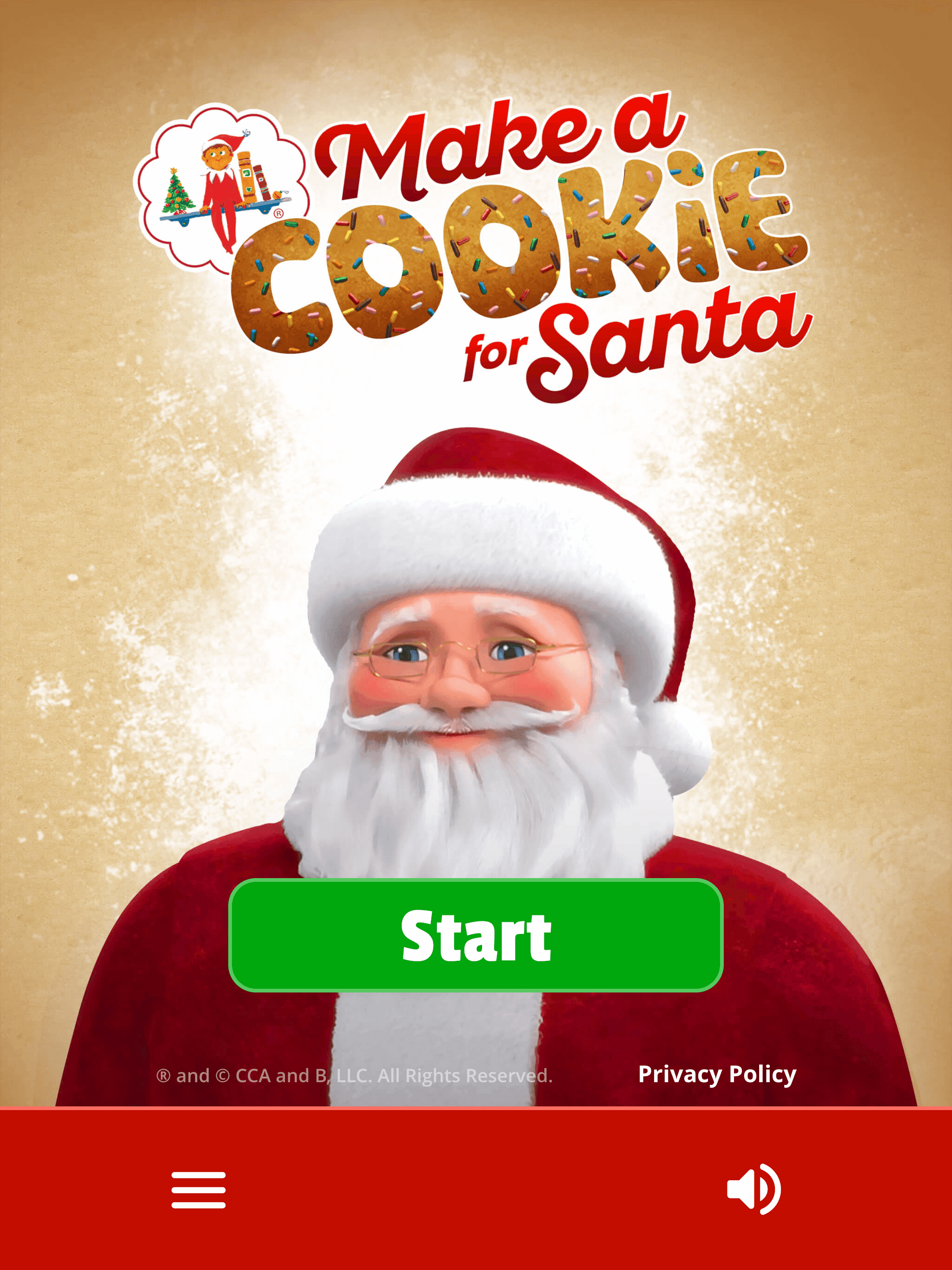 Screenshot of Make a Cookie for Santa — The Elf on the Shelf®