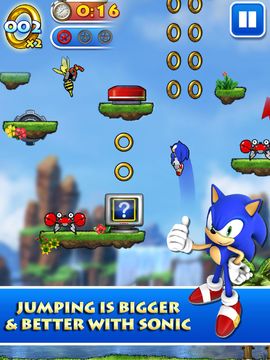 Sonic Jump Pro Game Screenshot