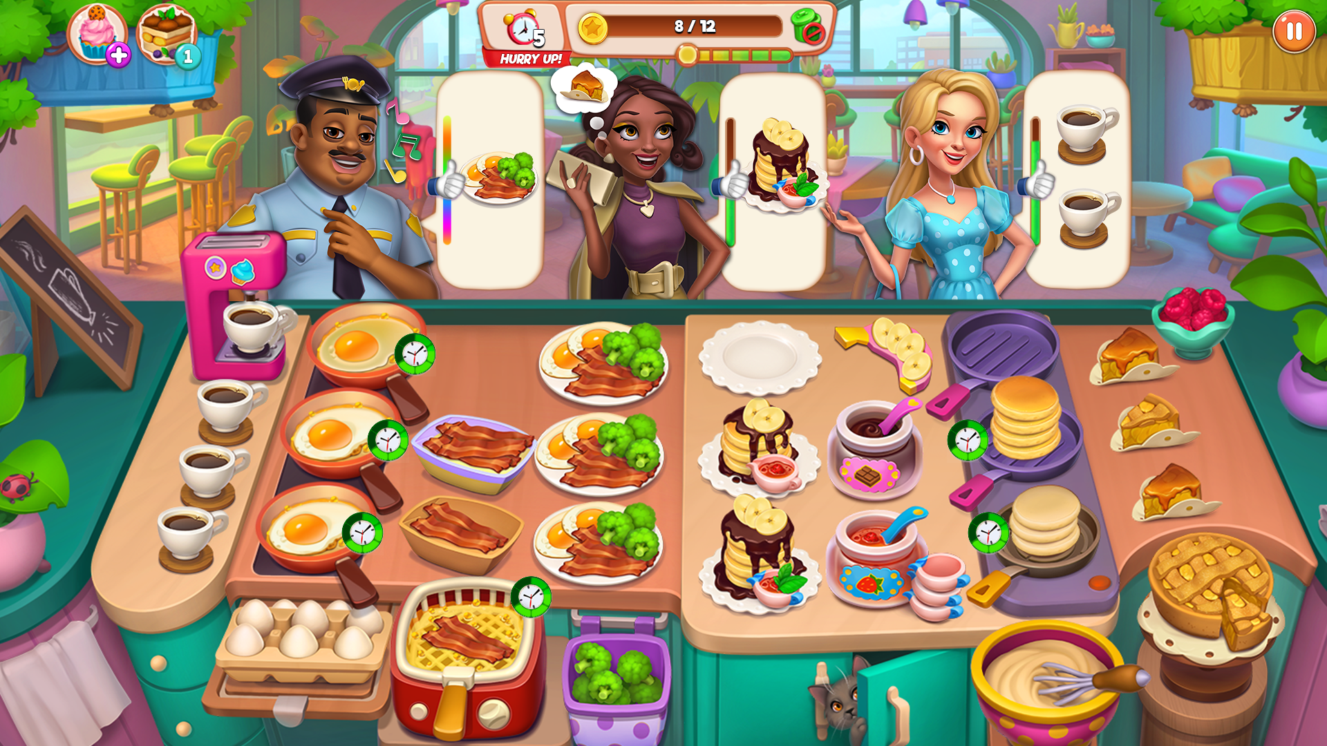 Jogo de restaurante com sabor de culinária versão móvel andróide