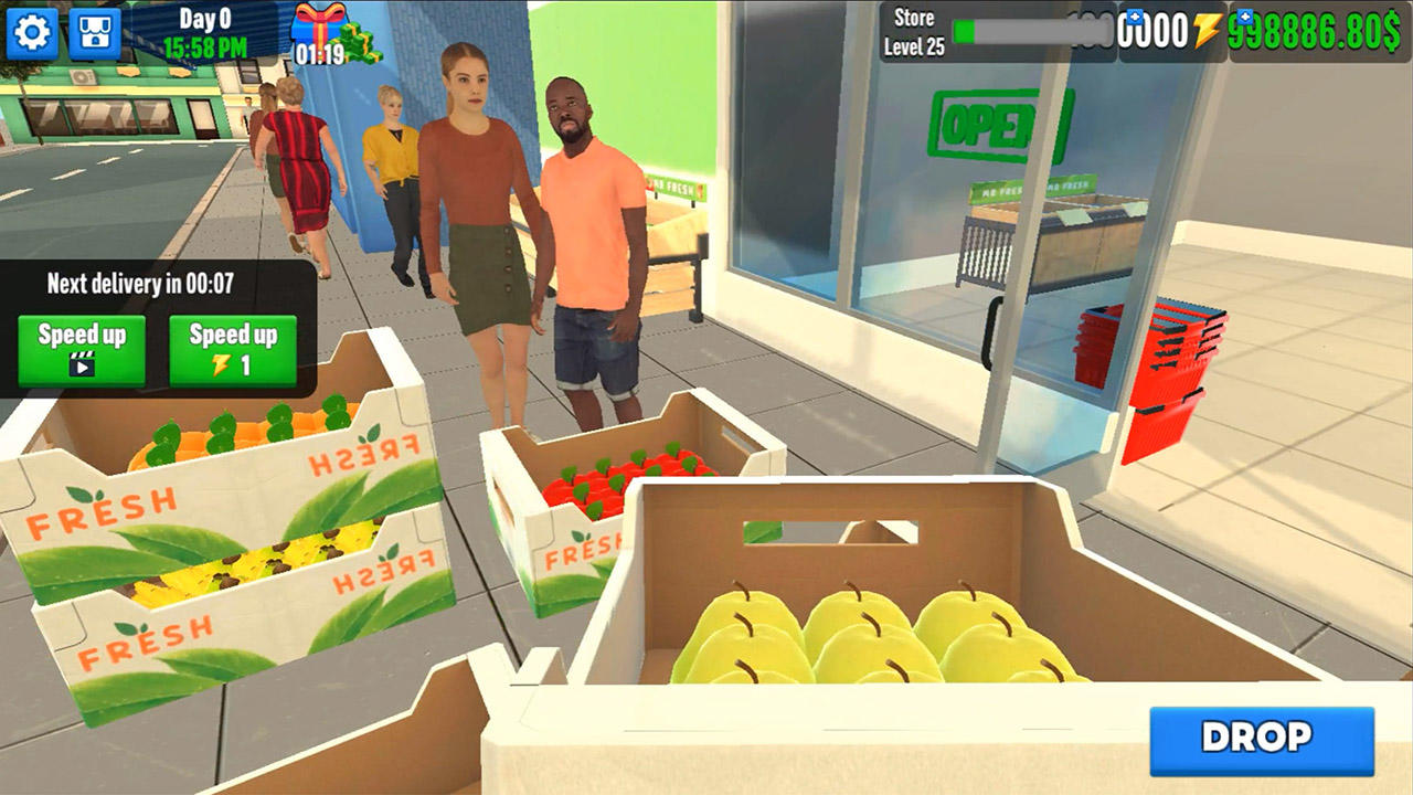 Captura de Tela do Jogo Manager Simulator: Supermarket