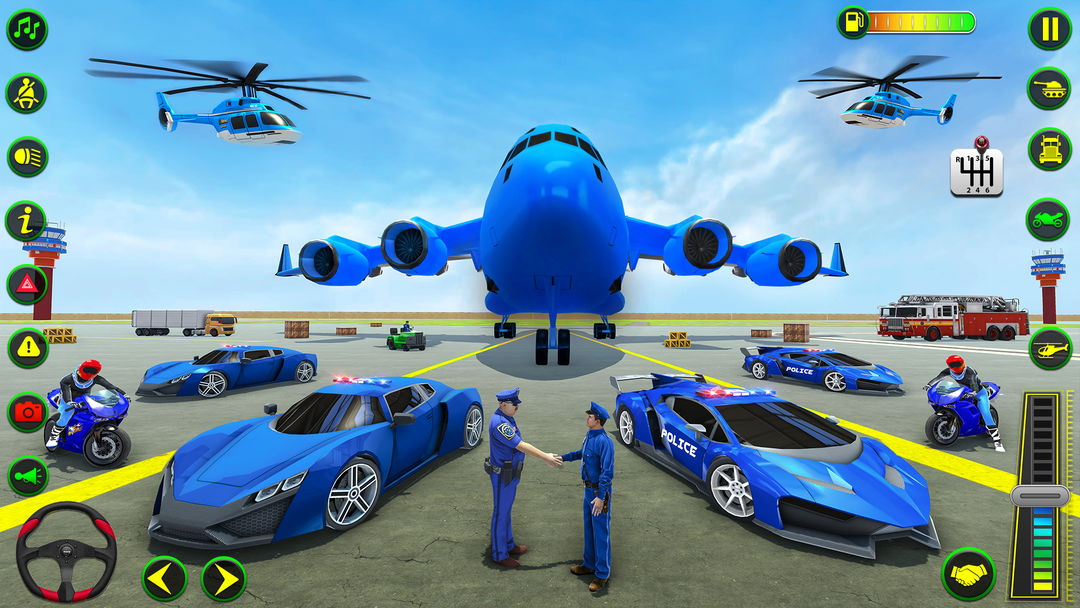 Police Plane Transporter Game screenshot game