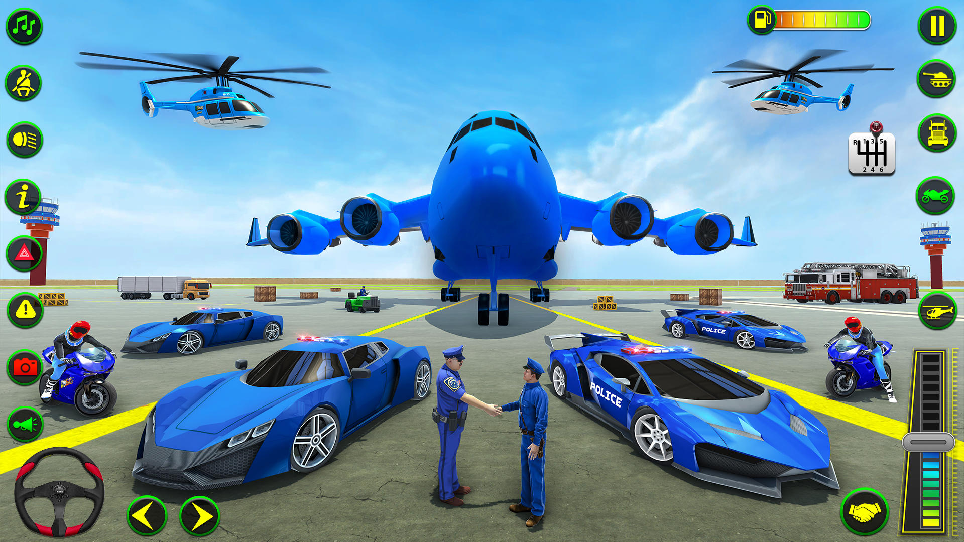 Police Plane Transporter Game Game Screenshot