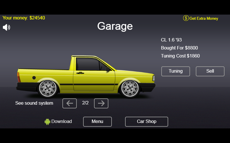 Tuning Savero Quadrada Game Screenshot