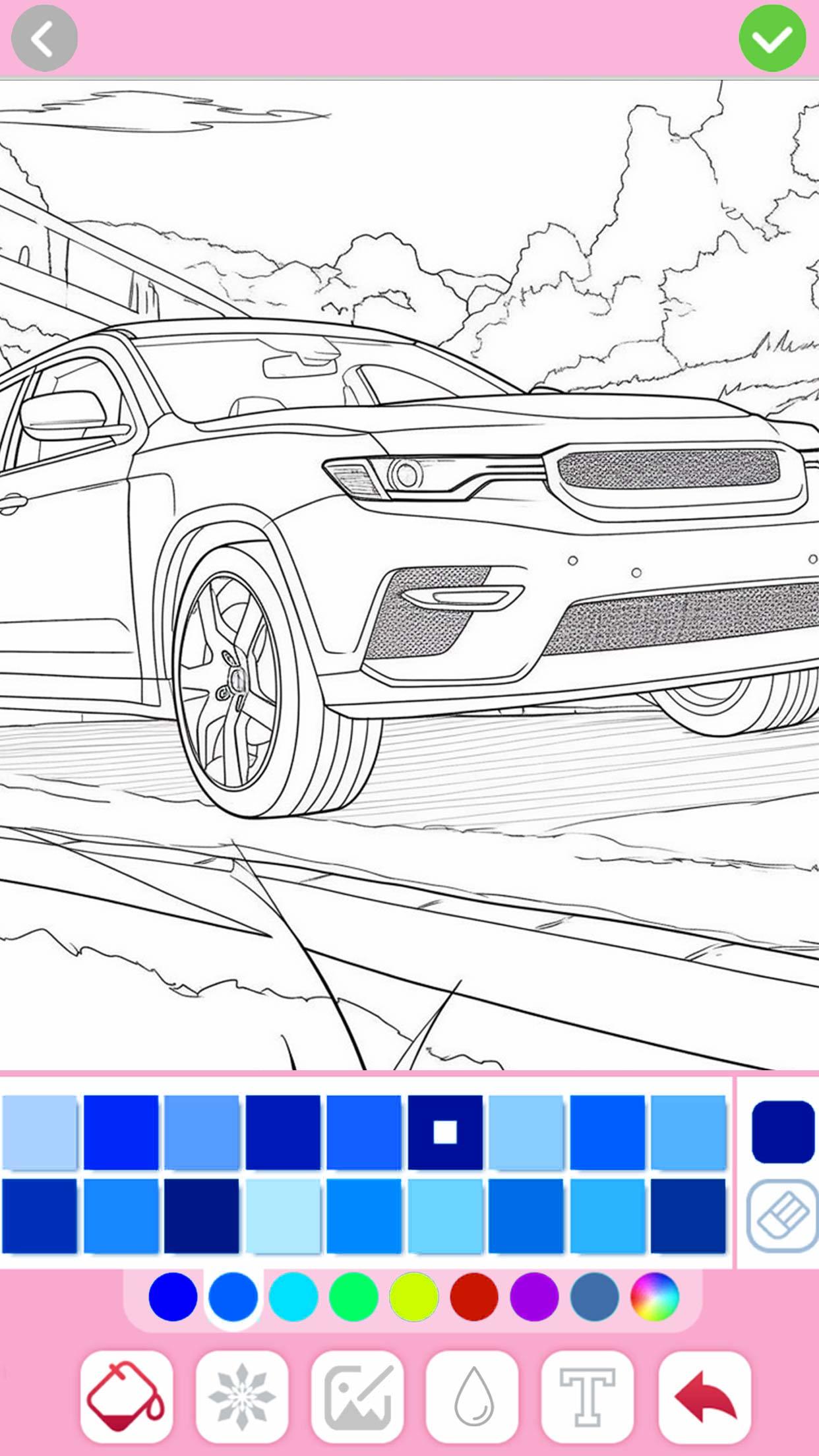 Car coloring games - Color car Game Screenshot