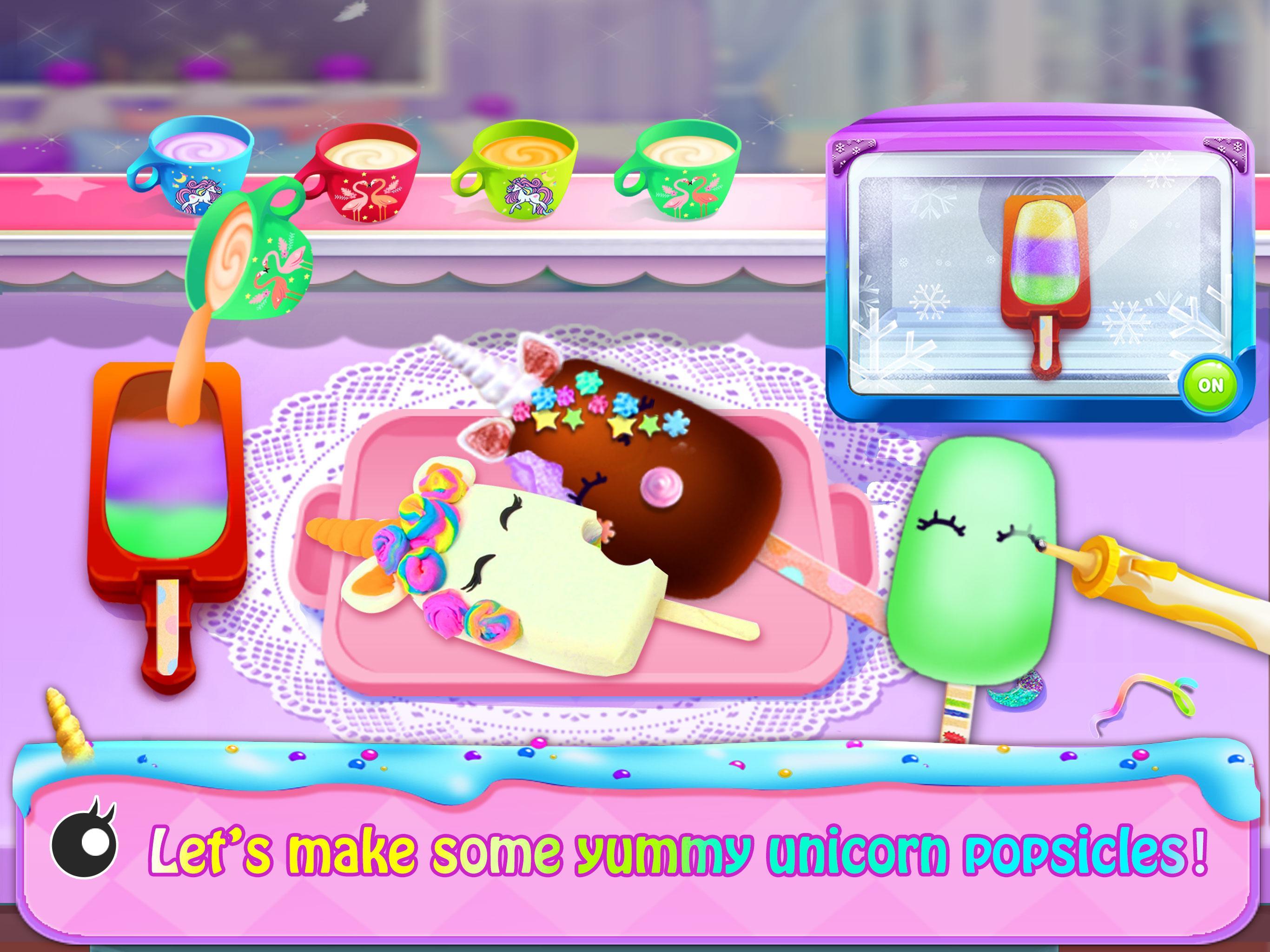 Rainbow Unicorn Foods & Desser Game Screenshot