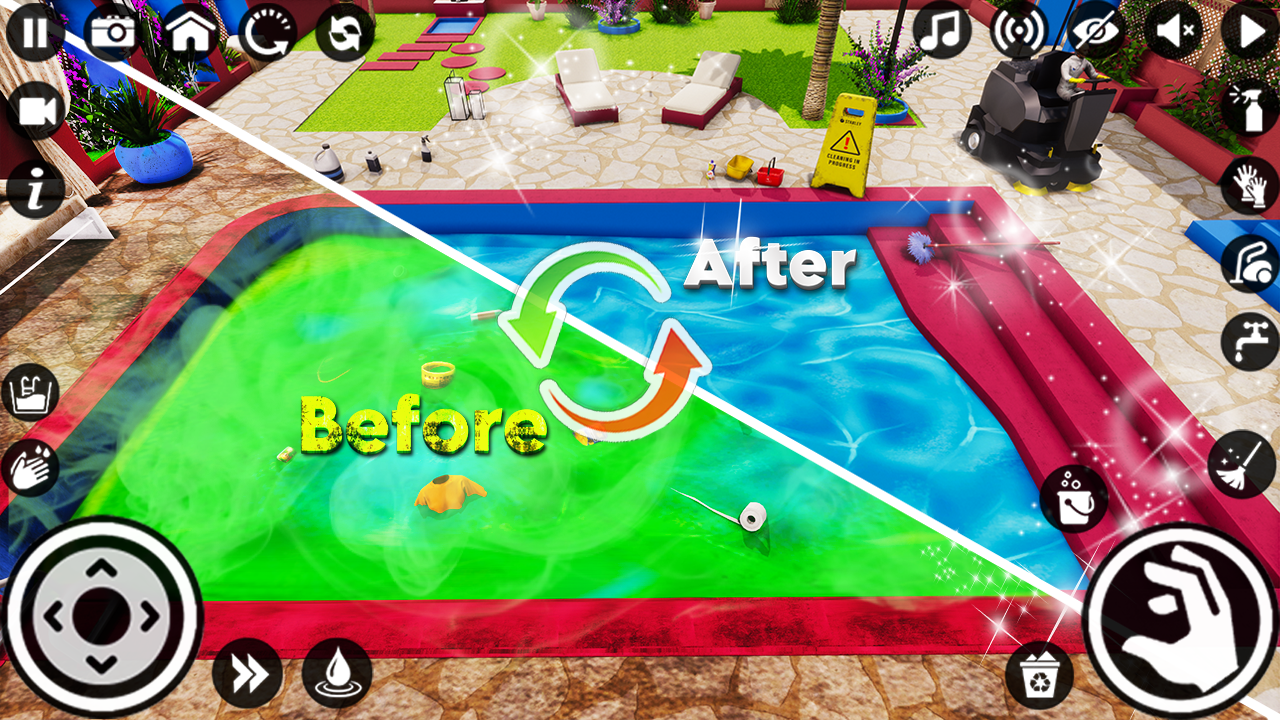 Pool Cleaning Simulator Game Game Screenshot