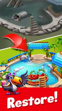 Cuplikan Layar Game Tropic Trouble Match 3 Builder