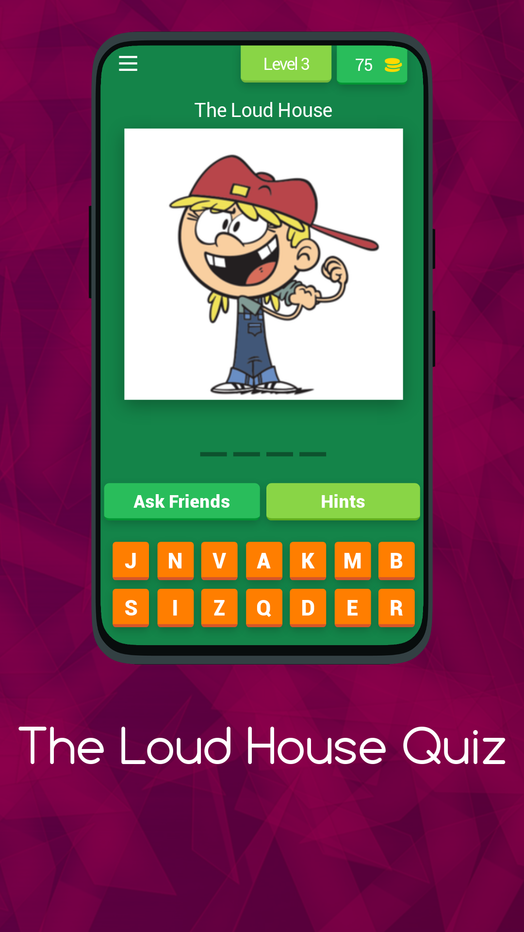 Screenshot of The Loud House Quiz