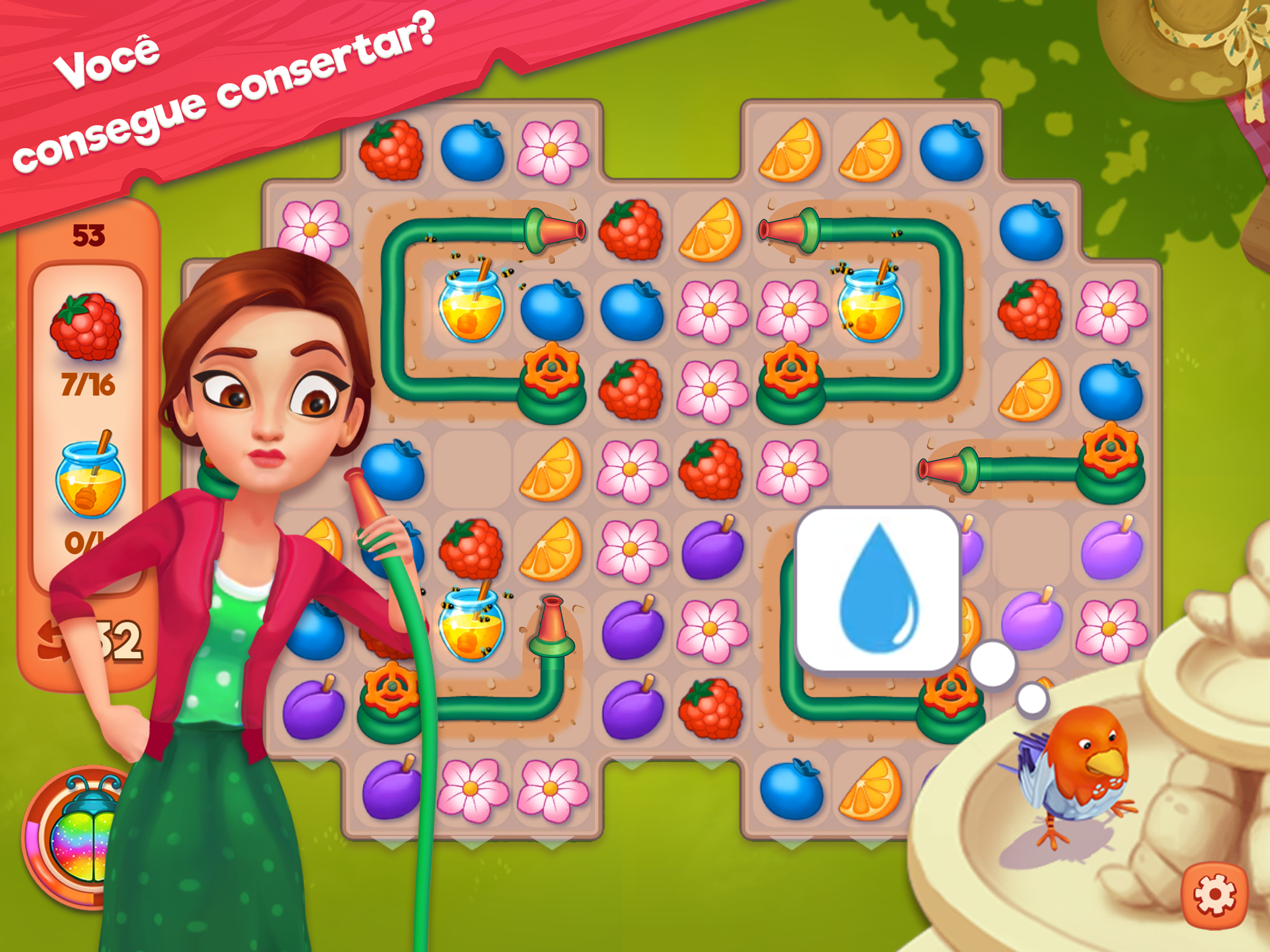 Captura de Tela do Jogo Delicious B&B: Decor & Match 3