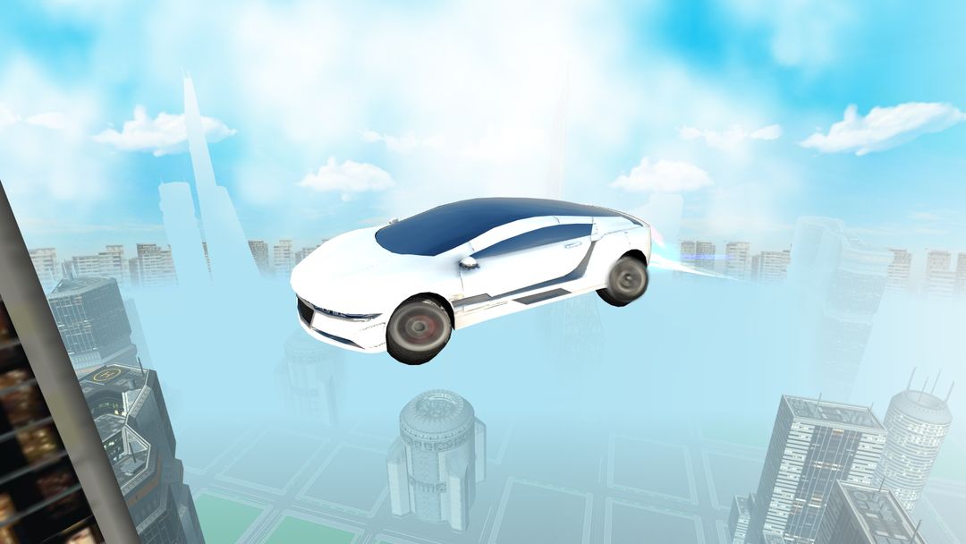 Screenshot of Futuristic Flying Car Driving