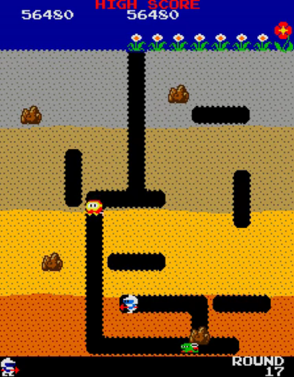 Dig Dug Atari Reboot 게임 스크린샷