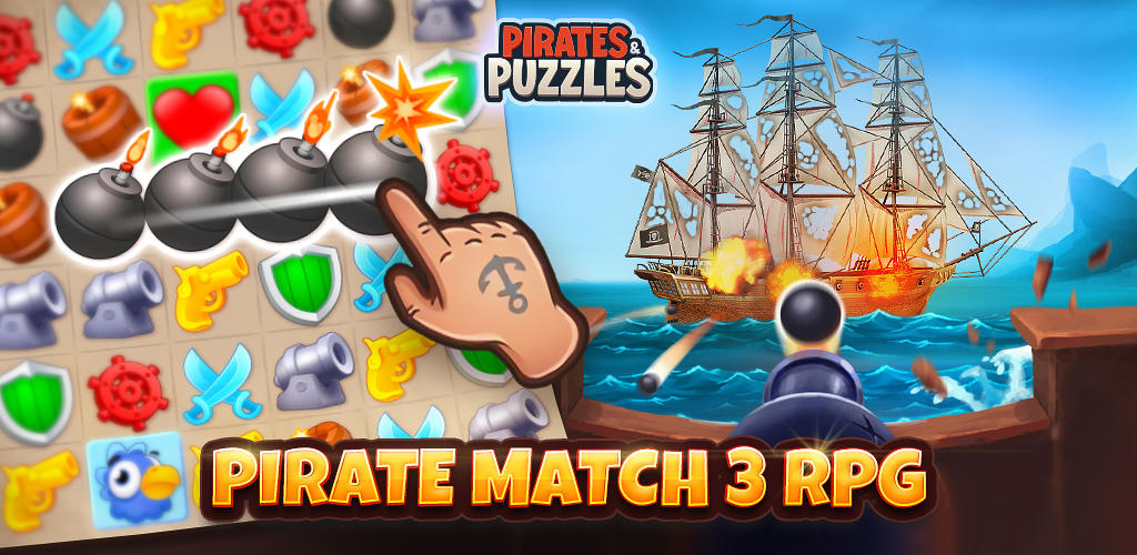 Banner of Piratas y rompecabezas: Match 3 RPG 1.5.13