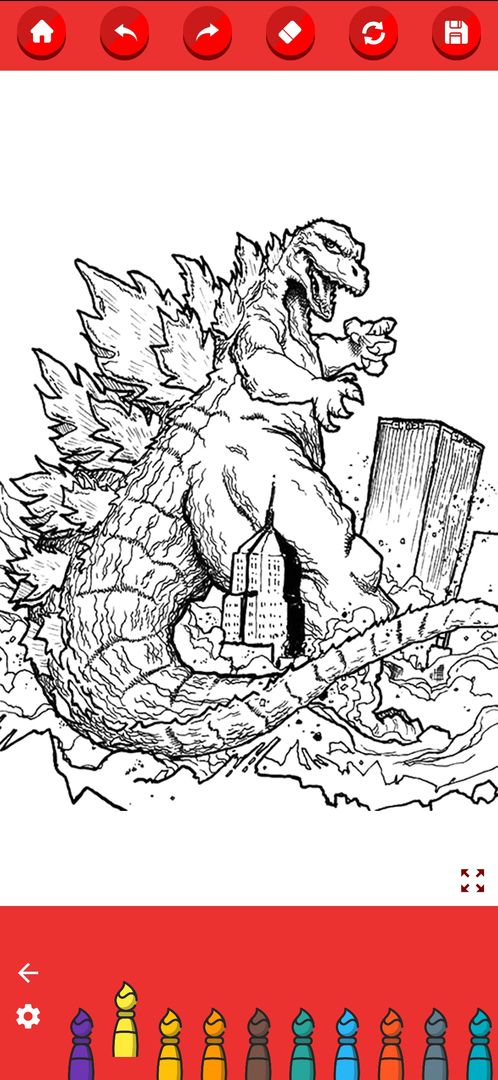 Coloring Godzilla : King of the Monsters遊戲截圖