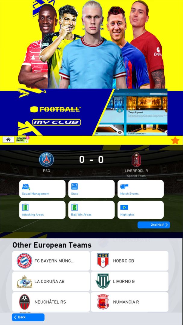 Screenshot of eFOOTBALL ePES