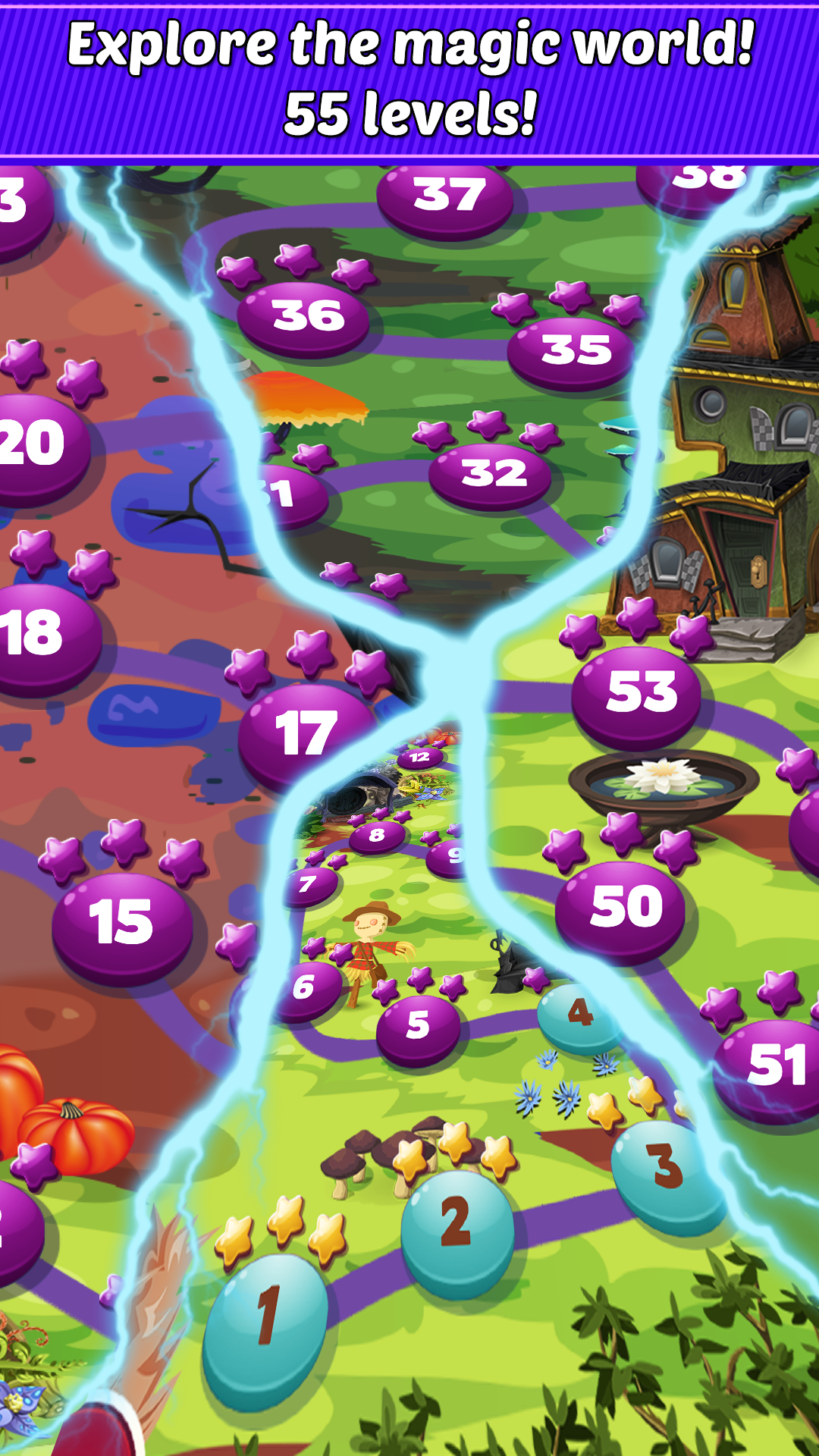 Witch Puzzle Bubble Game Screenshot