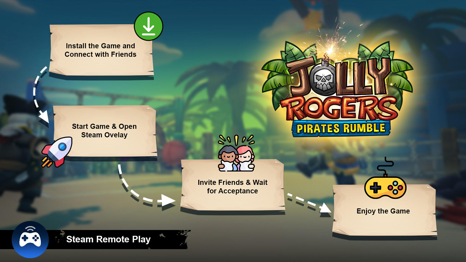 Screenshot 1 of Ang Jolly Rogers Pirates Rumble 