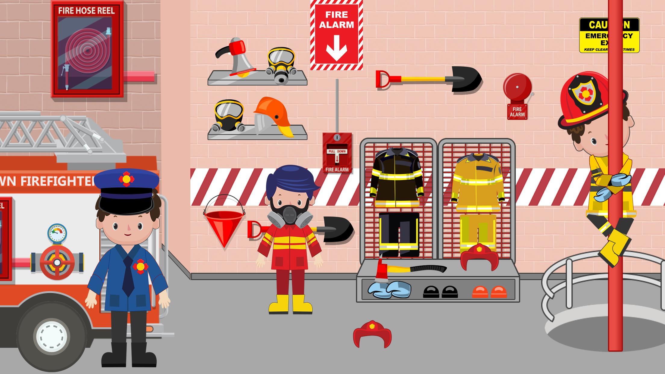 Pretend Play Fire Station Game Screenshot