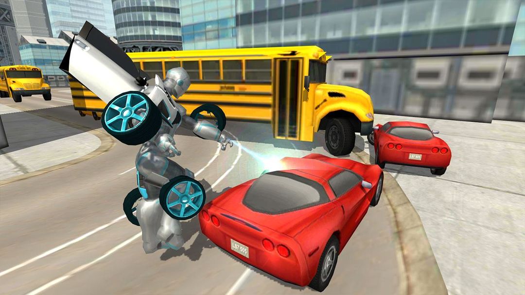 Flying Car Robot Flight Drive Simulator Game 2017 screenshot game